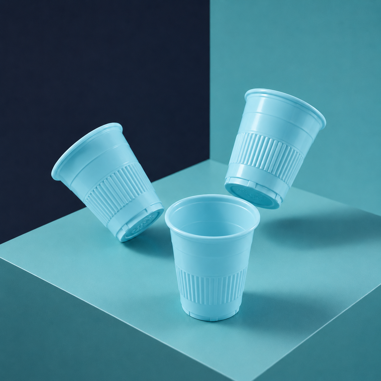 Disposable Plastic Drinking Cups - 5 oz Blue