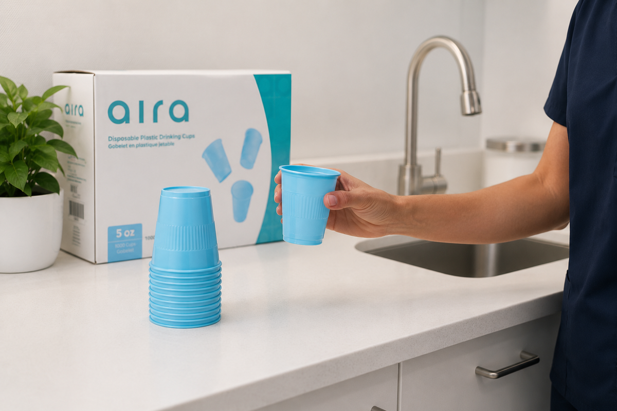 Disposable Plastic Drinking Cups - 5 oz Blue