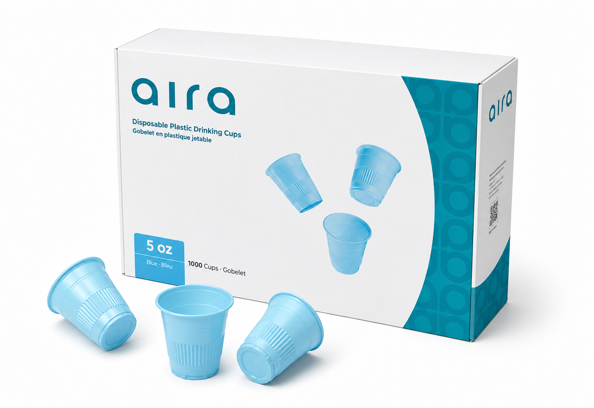 Disposable Plastic Drinking Cups - 5 oz Blue