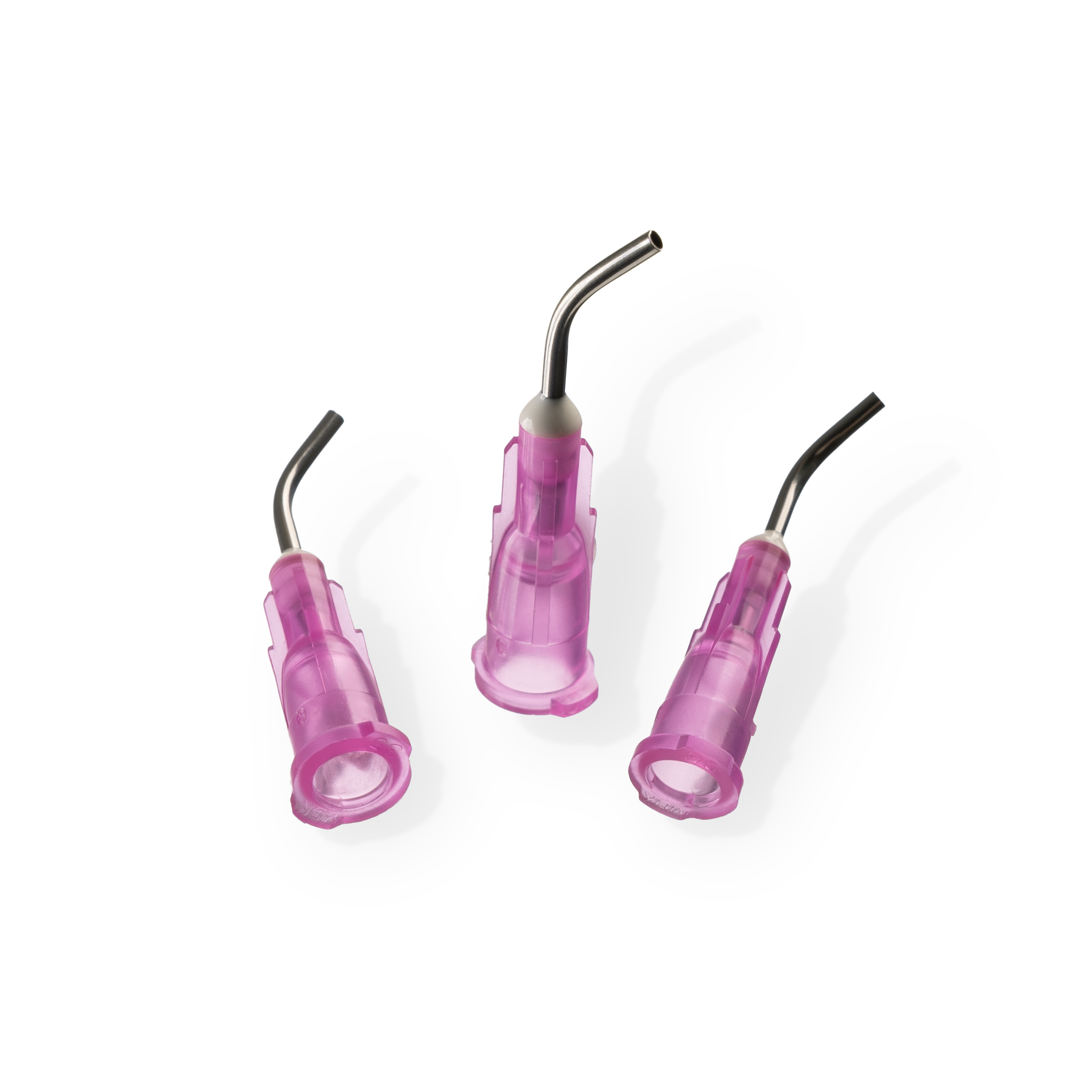 Pre-Bent Applicator Tips - Pink 18 Ga Precision Liner Delivery Tips