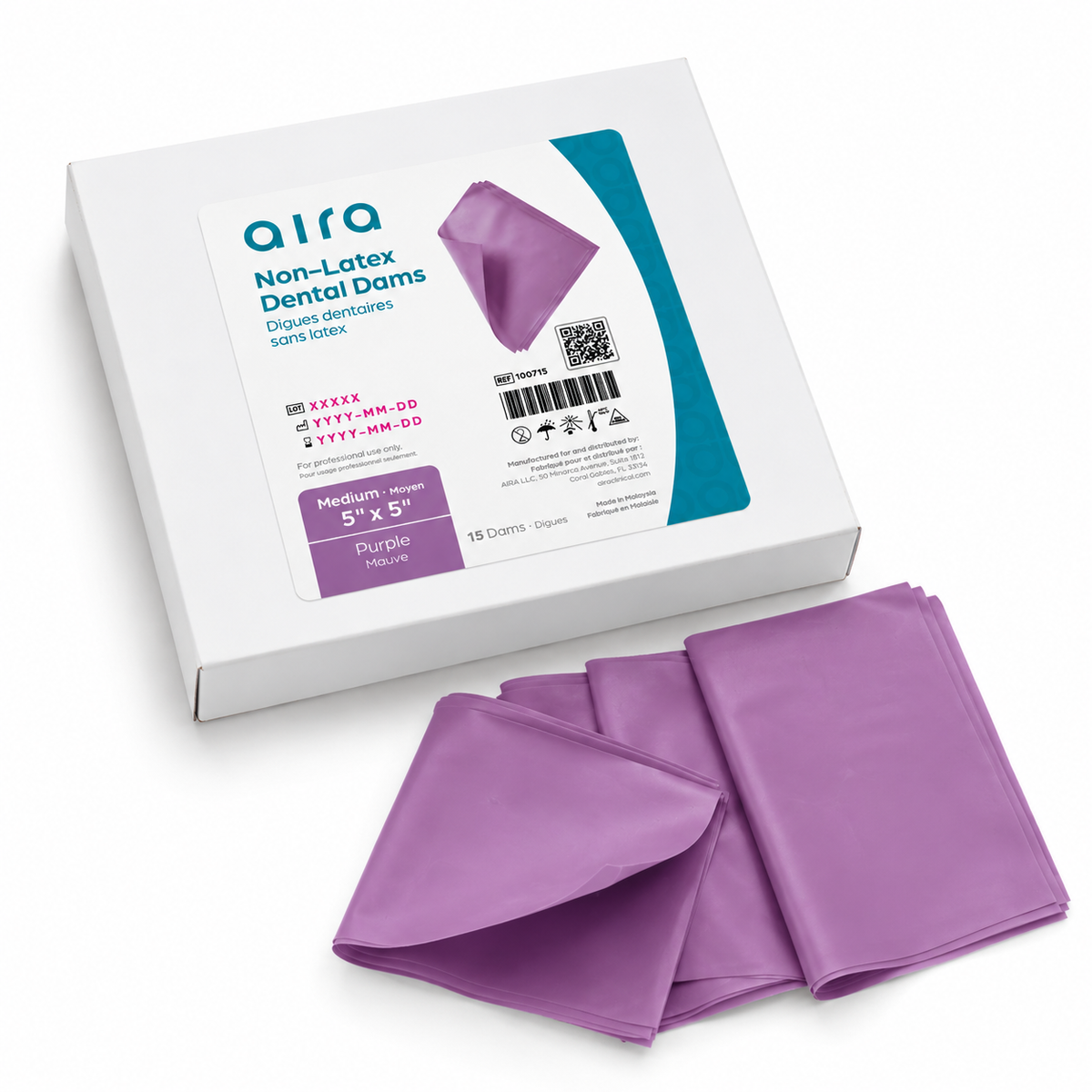 Dental Dams - Latex Isolation Sheets for Moisture Control